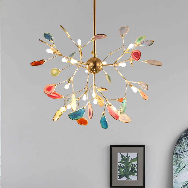 Nordic Creative Light Luxury Agate Stone Chandelier 0