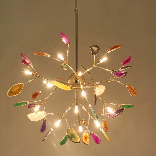 Nordic Creative Light Luxury Agate Stone Chandelier 5