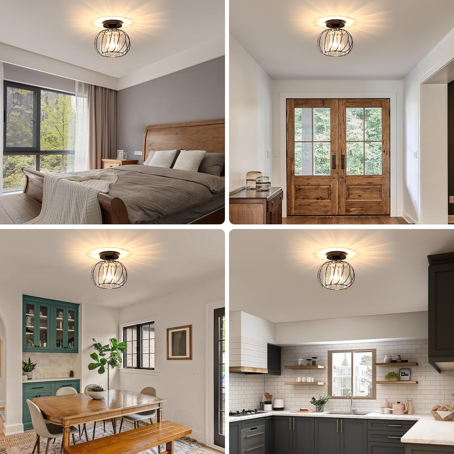 Nordic Luxury Glass Hallway Ceiling Lighting 8