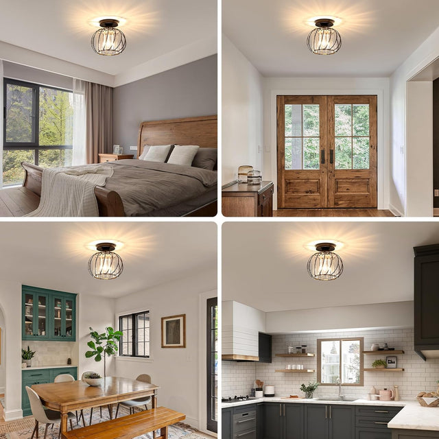 Nordic Luxury Glass Hallway Ceiling Lighting 8