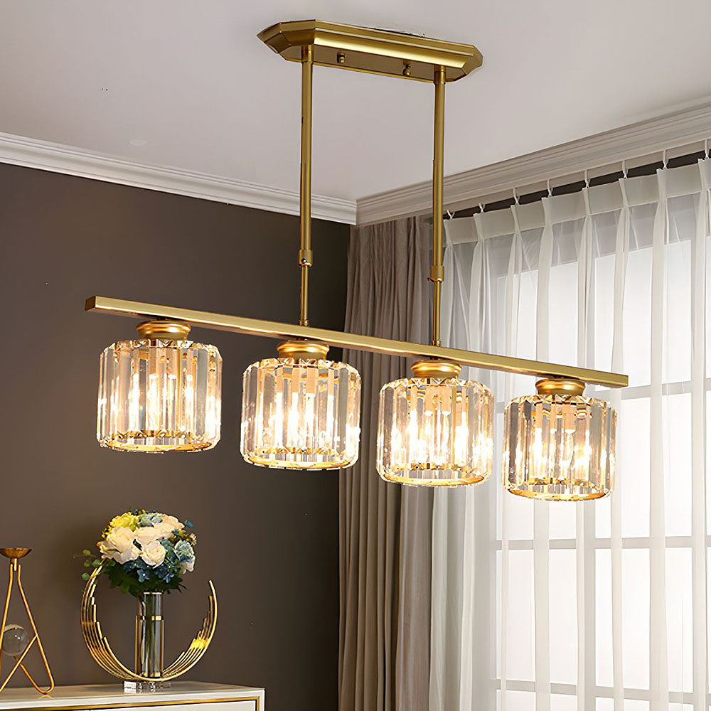 Nordic Multi-Head Designer Long Glass Island Lamps 11