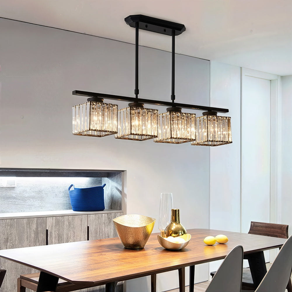 Nordic Multi-Head Designer Long Glass Island Lamps 3