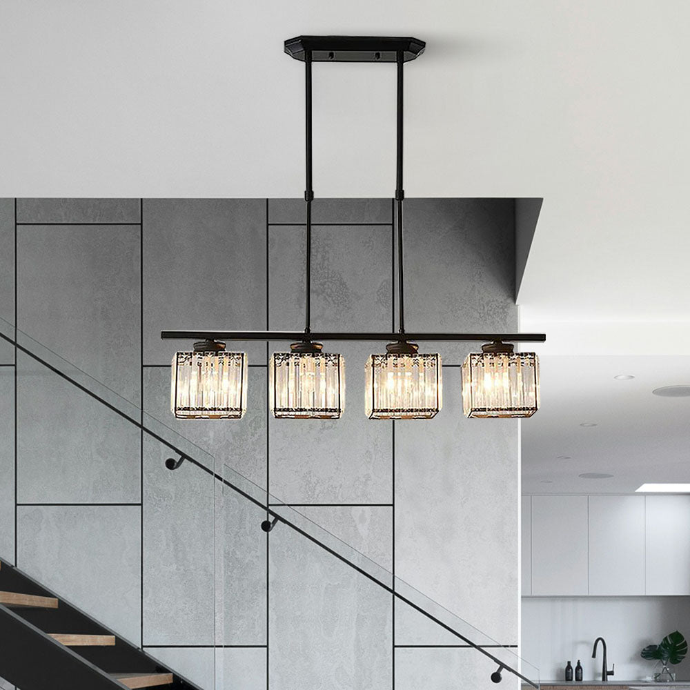 Nordic Multi-Head Designer Long Glass Island Lamps 4