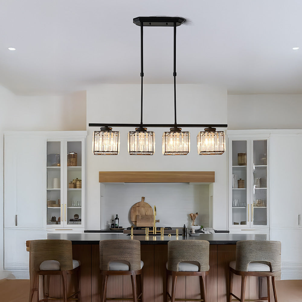 Nordic Multi-Head Designer Long Glass Island Lamps 5