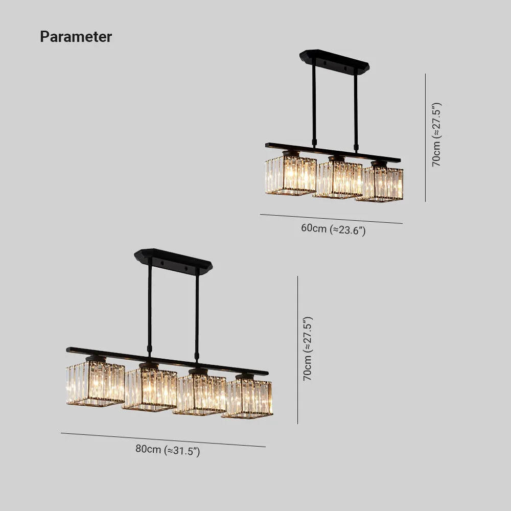 Nordic Multi-Head Designer Long Glass Island Lamps 7