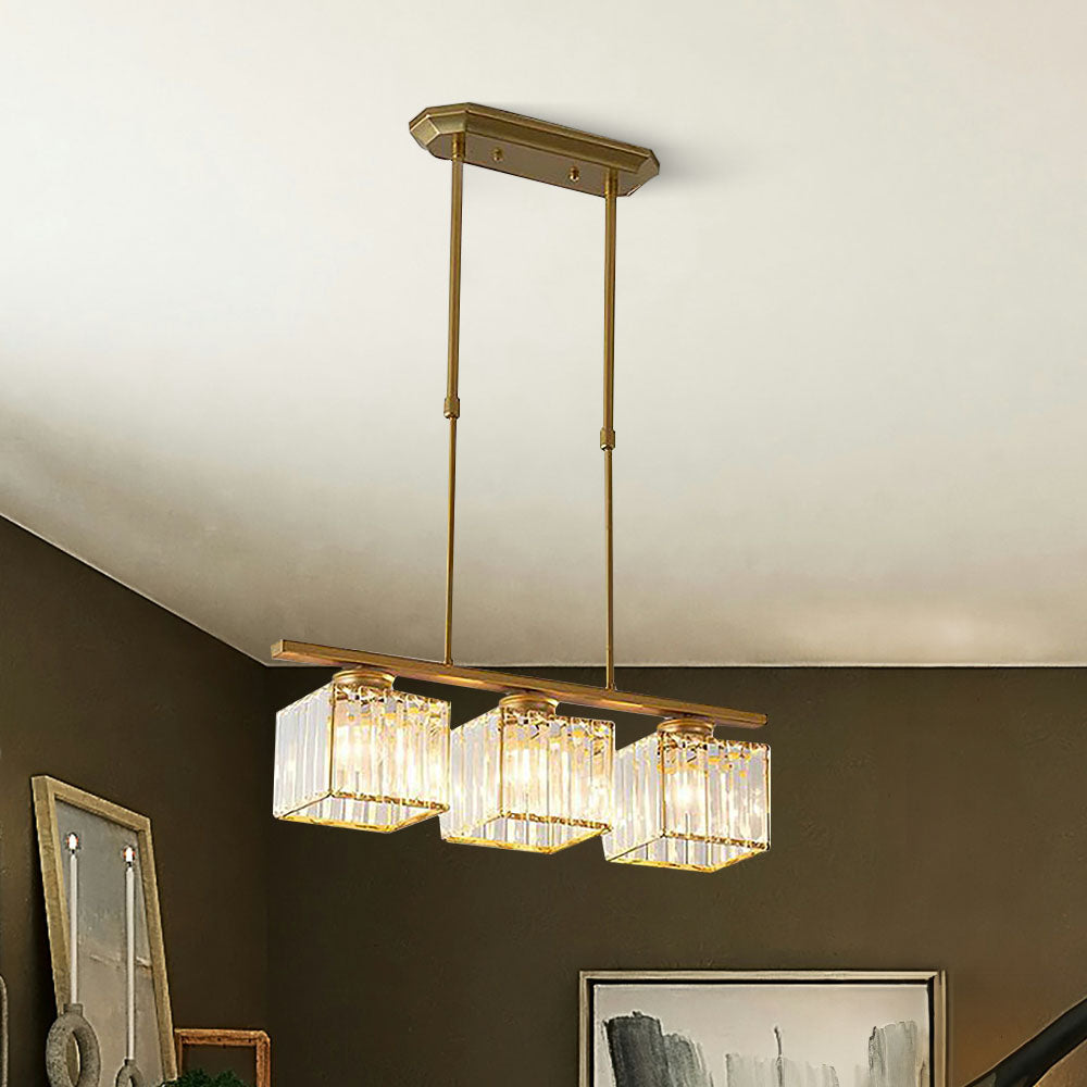 Nordic Multi-Head Designer Long Glass Island Lamps 9