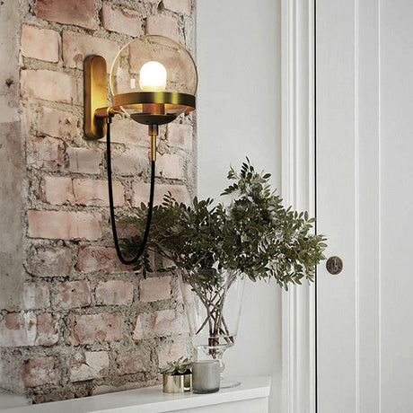 Nordic Retro Style Glass Ball Wall Lamp 1