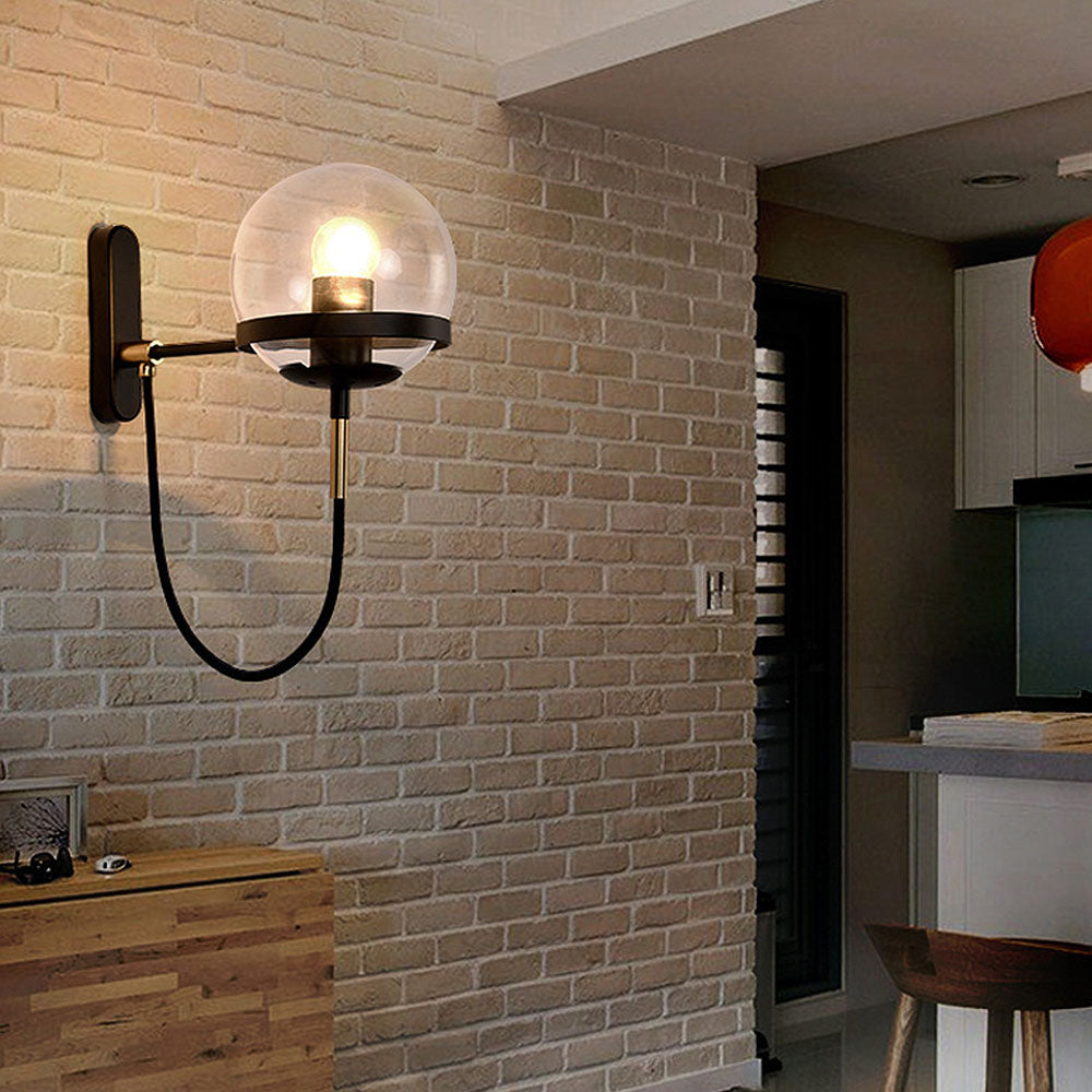 Nordic Retro Style Glass Ball Wall Lamp 7