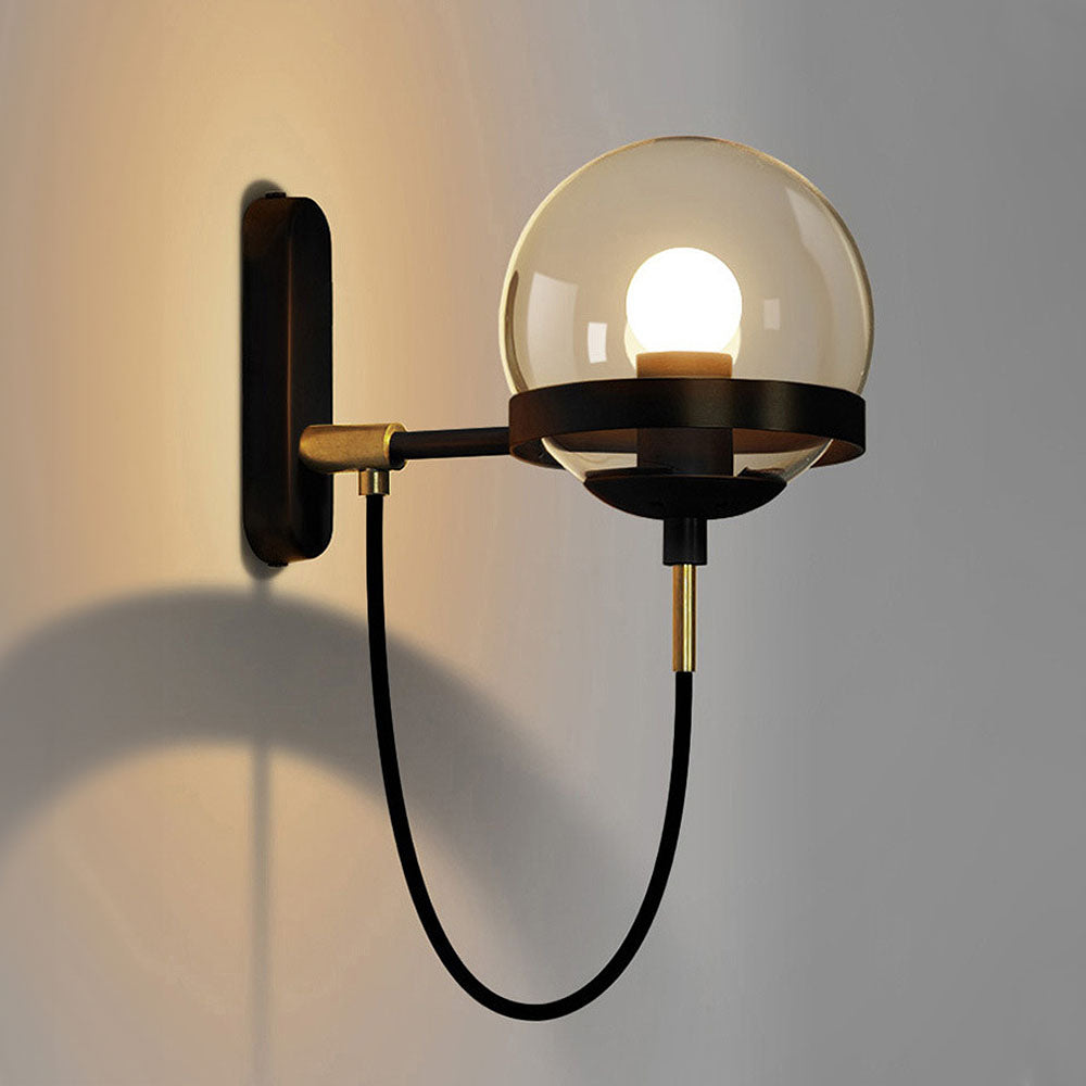 Nordic Retro Style Glass Ball Wall Lamp 8