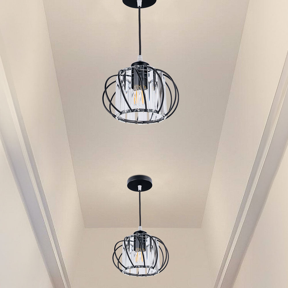 Nordic Simple Globular Glass Hallway Pendant Lighting 1