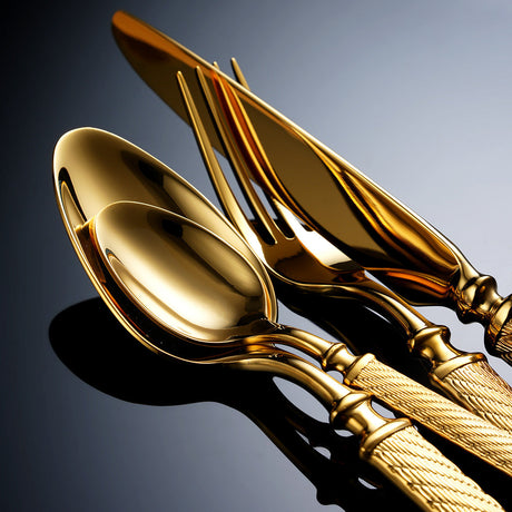  Realm Gold Luxury Cutlery Set-4