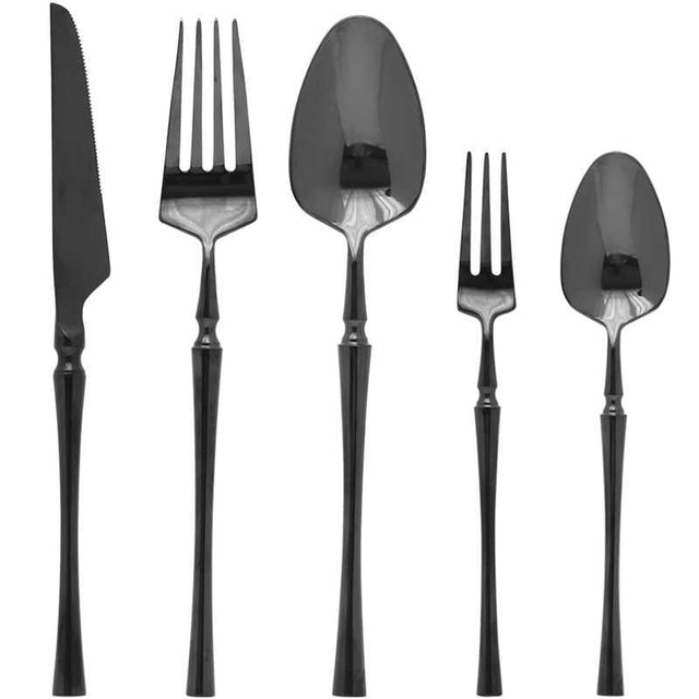  Serena Black Cutlery Set-3