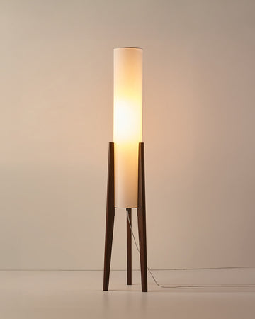 Wabi-Sabi LED Floor Lamp with Natural Wood Design
