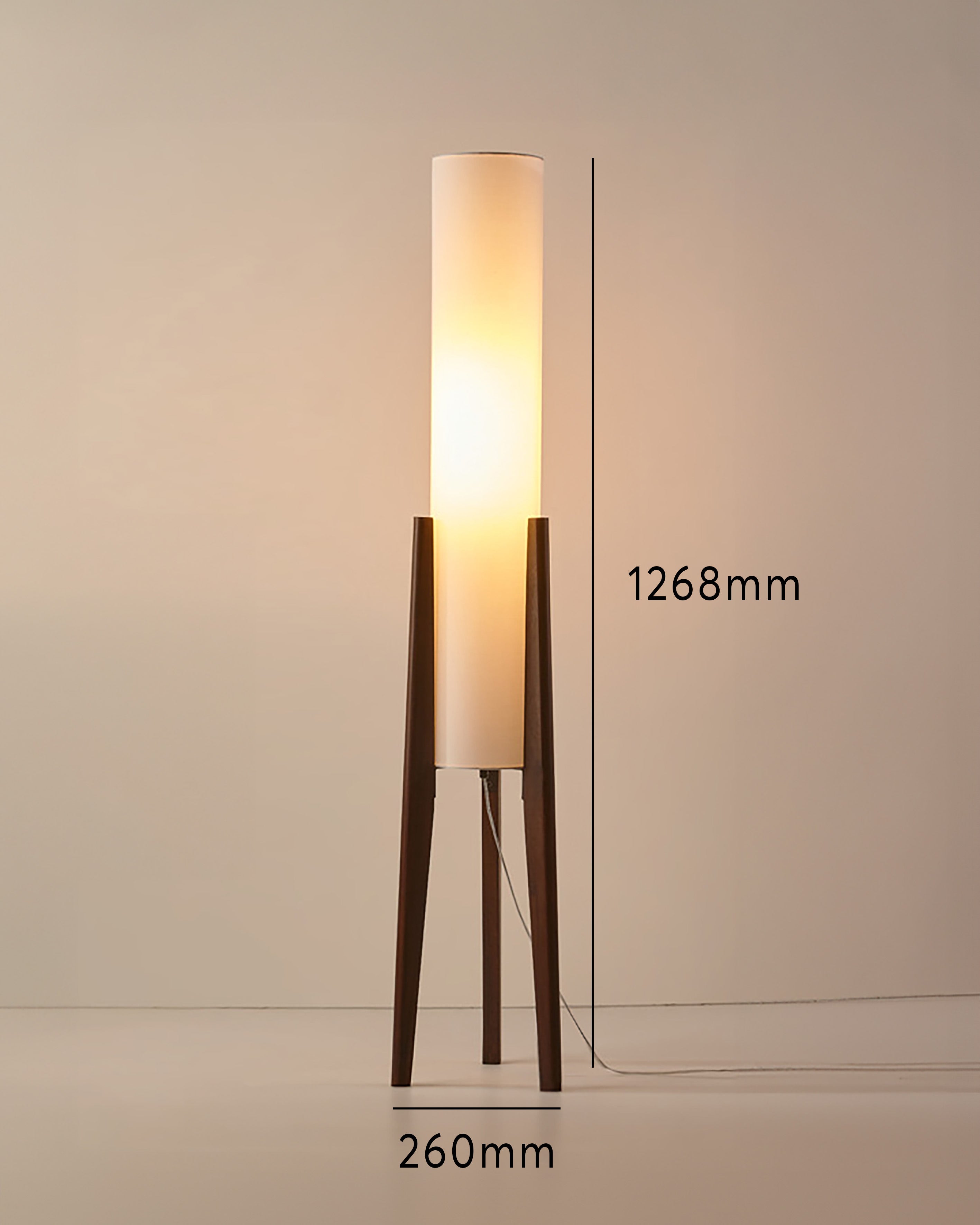 Wabi-Sabi LED Floor Lamp with Natural Wood Design