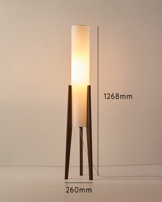 Wabi-Sabi LED Floor Lamp with Natural Wood Design