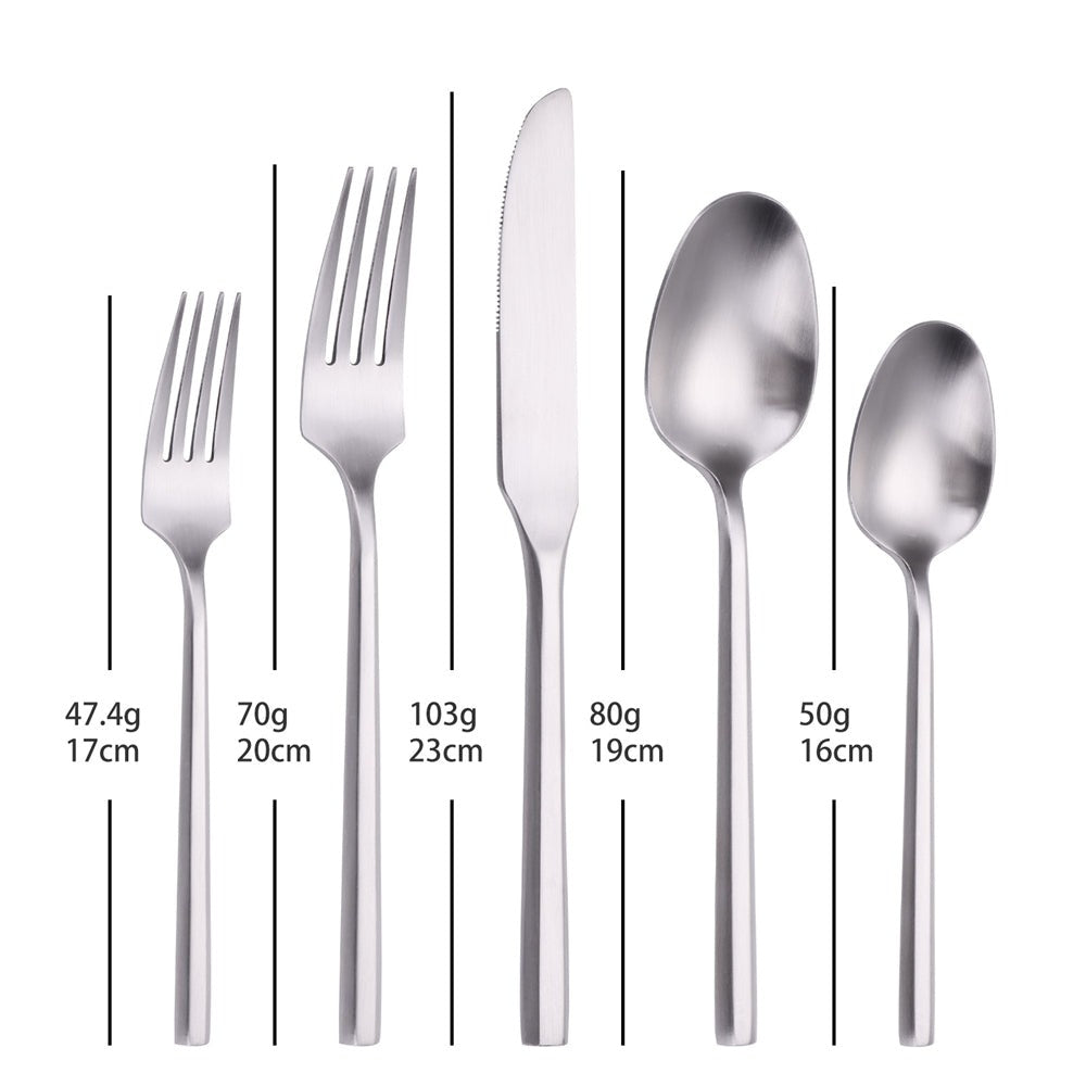  Monarque Matte Silver Luxury Cutlery Set-3