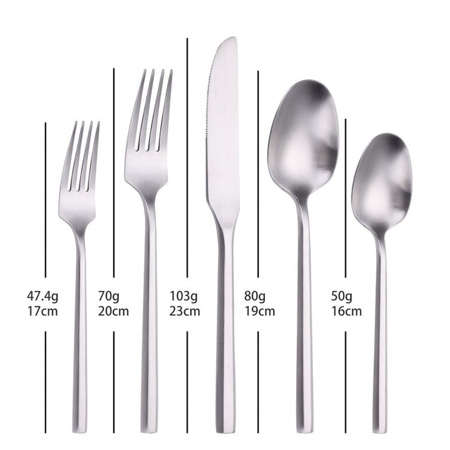  Monarque Matte Silver Luxury Cutlery Set-3