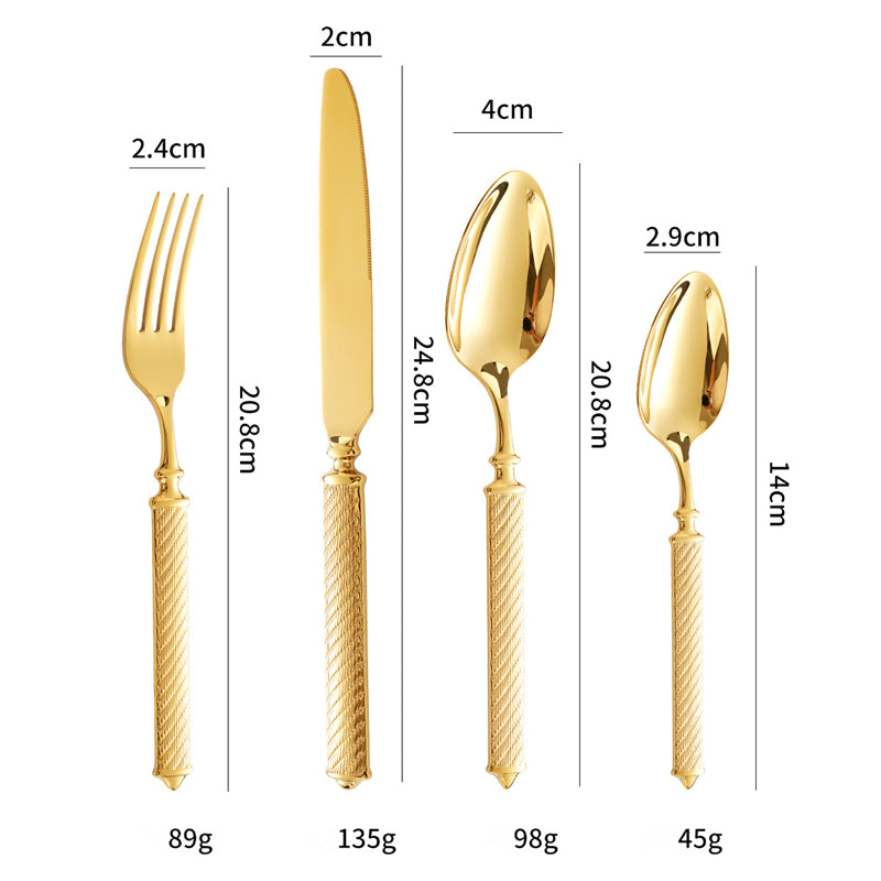  Realm Gold Luxury Cutlery Set-6