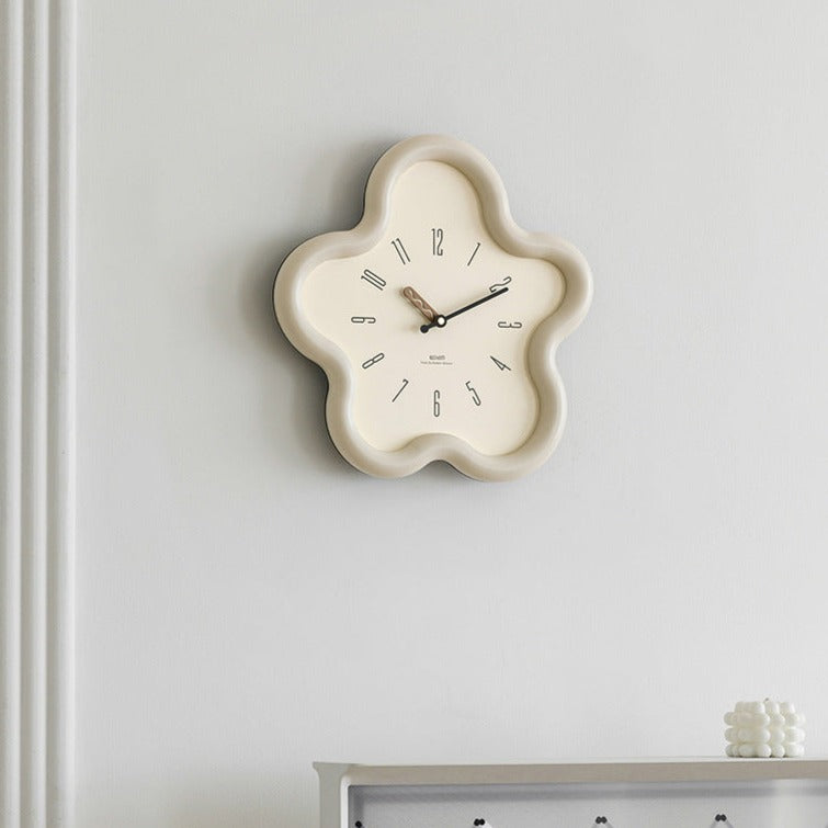 3D floral pendulum clock - silent movement, perfect for bedroom decor