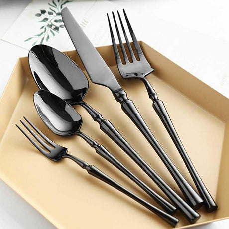  Serena Black Cutlery Set-1