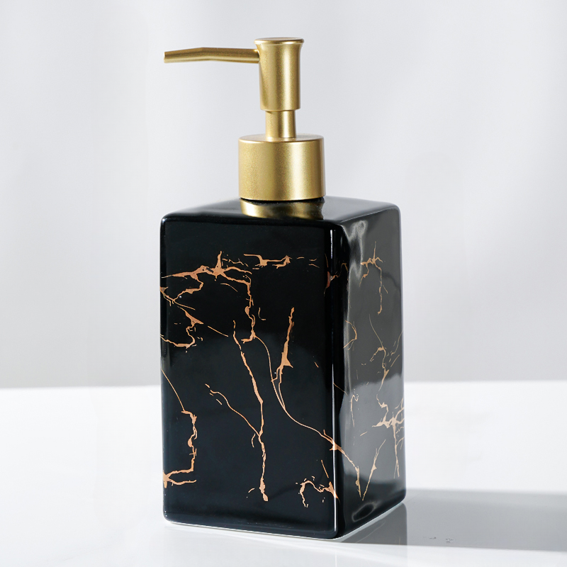 Marble Ceramic Soap & Shampoo Dispenser - Modern Design