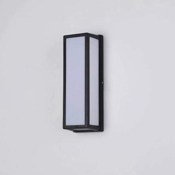 Amabelle - Rectangular Outdoor Wall Light, Waterproof LED Garden Lamp with Sensor