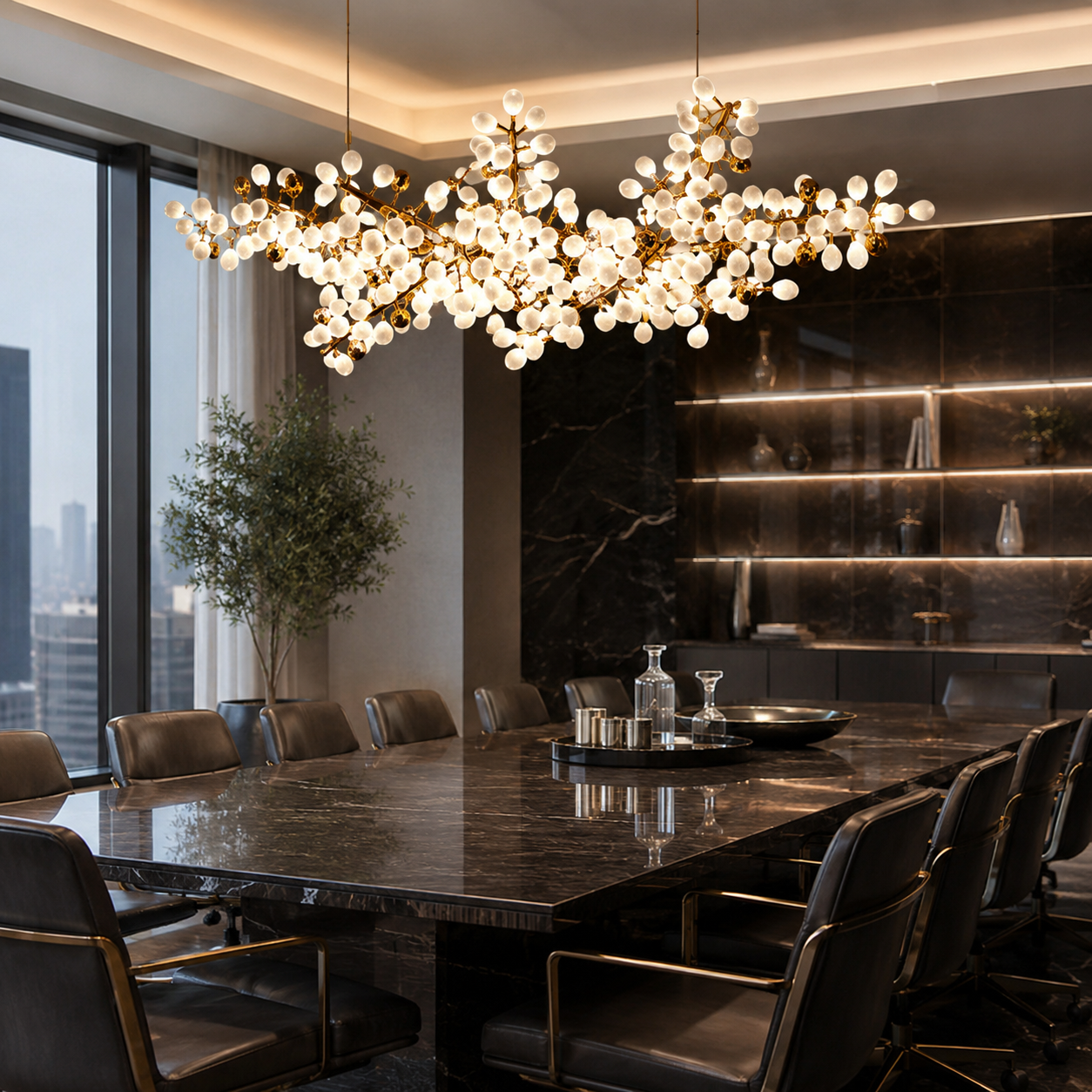 Zygote Chandelier – Contemporary LED Pendant Light | 5 Sizes, Includes Bulbs, Perfect for Stylish Interiors