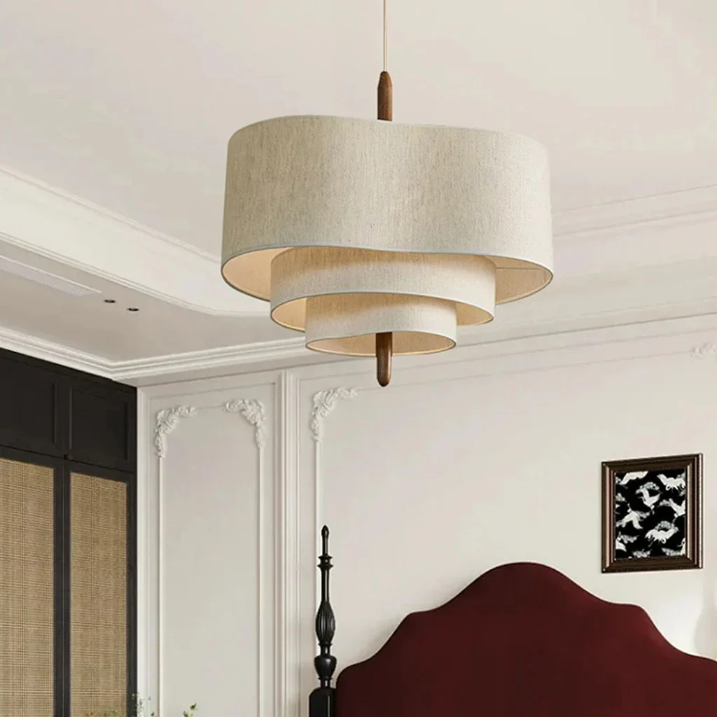 Stylish Fabric Chandelier for Contemporary Living Room or Bedroom Ambiance