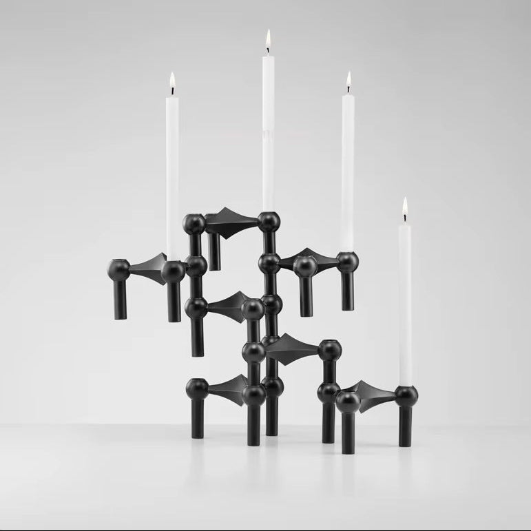 Abstract Style Molecular Structure Candle Holder - Metal Design