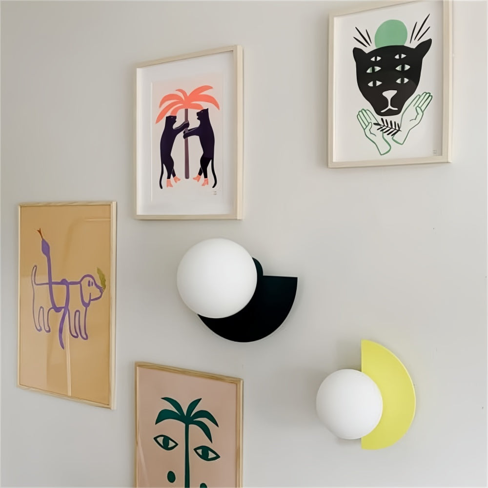 Modern Wall Sconce Light – Nordic Semicircle Design, 6 Colours