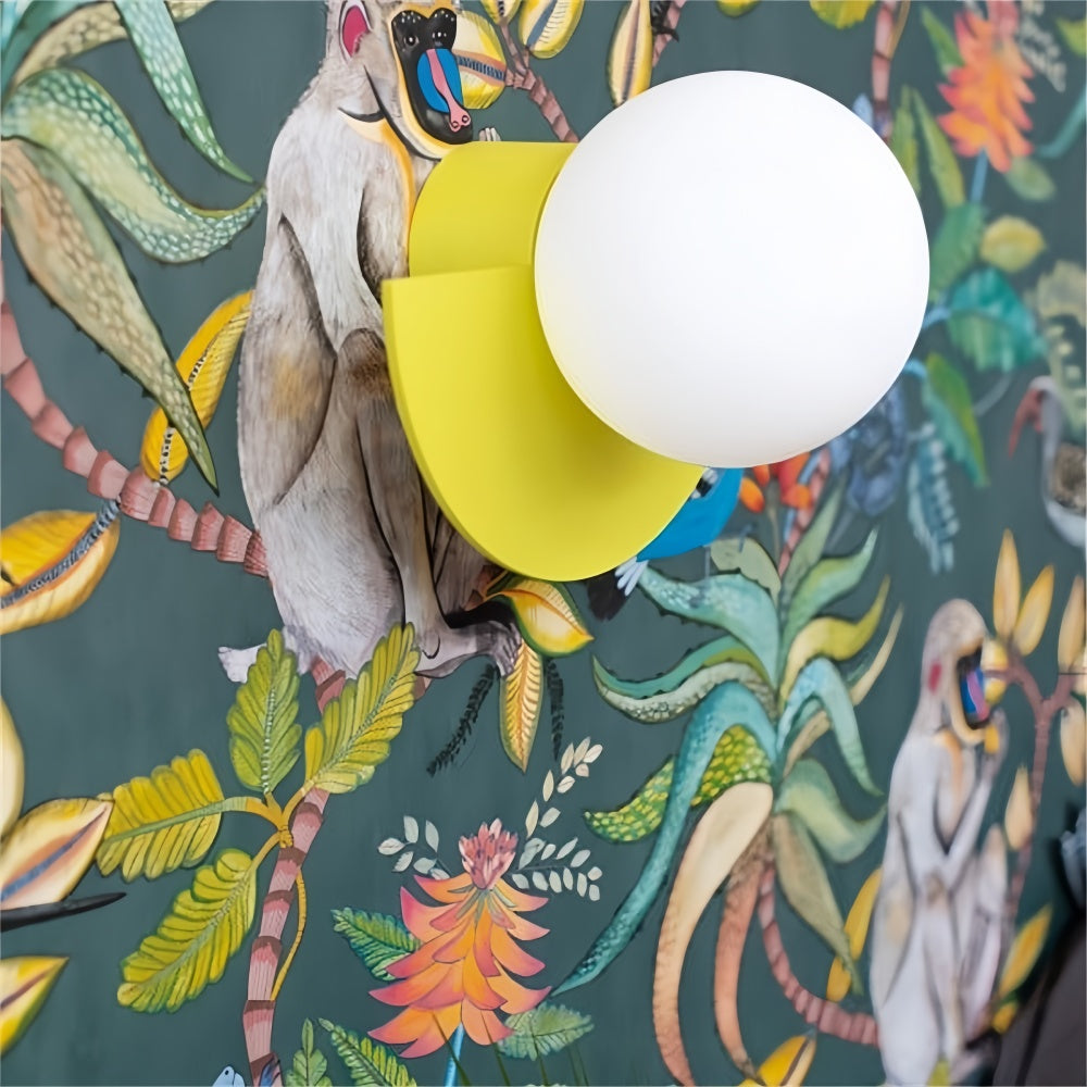 Modern Wall Sconce Light – Nordic Semicircle Design, 6 Colours