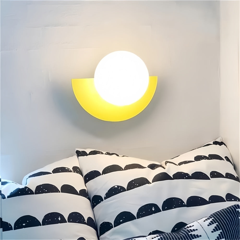 Modern Wall Sconce Light – Nordic Semicircle Design, 6 Colours