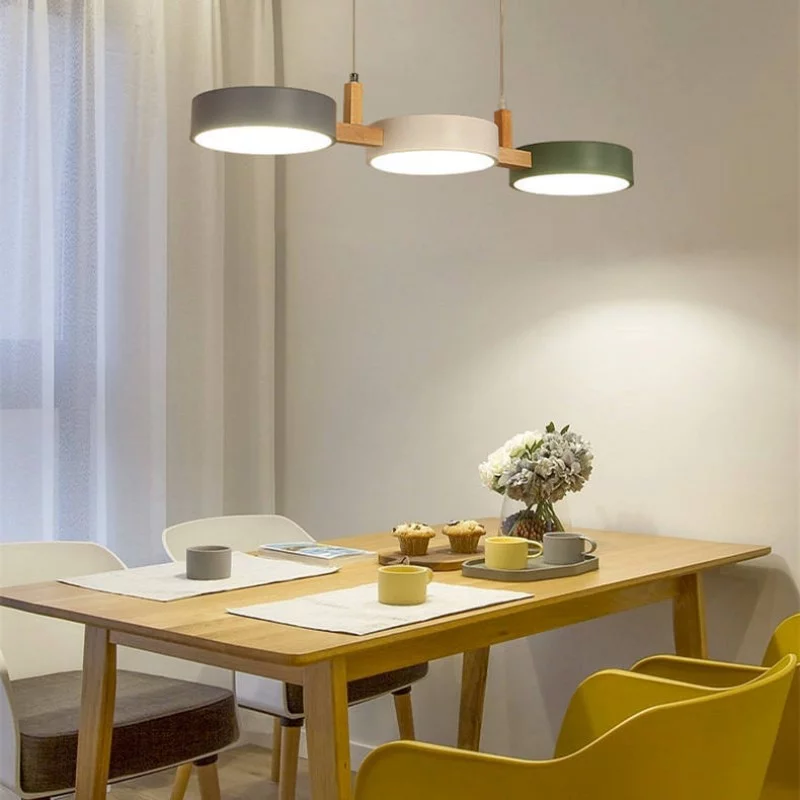 Nordic Multi-Light Cylinder Pendant Ceiling Light for Dining Room