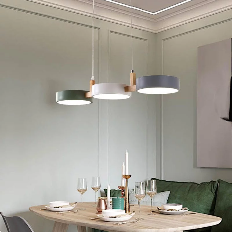 Nordic Multi-Light Cylinder Pendant Ceiling Light for Dining Room