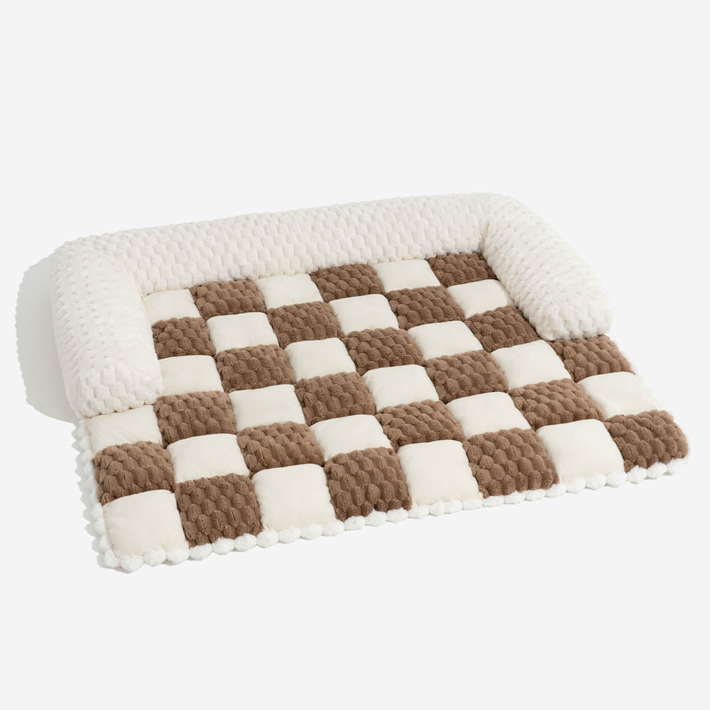 Plaid Cozy Sofa Protector Dog Mat Soft Fleece Anti Slip