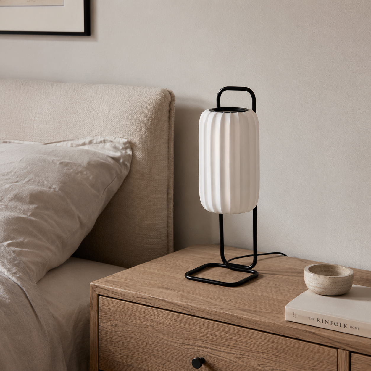 Modern Silk Japanese-Style Floor Lamp with Soft LED Illumination