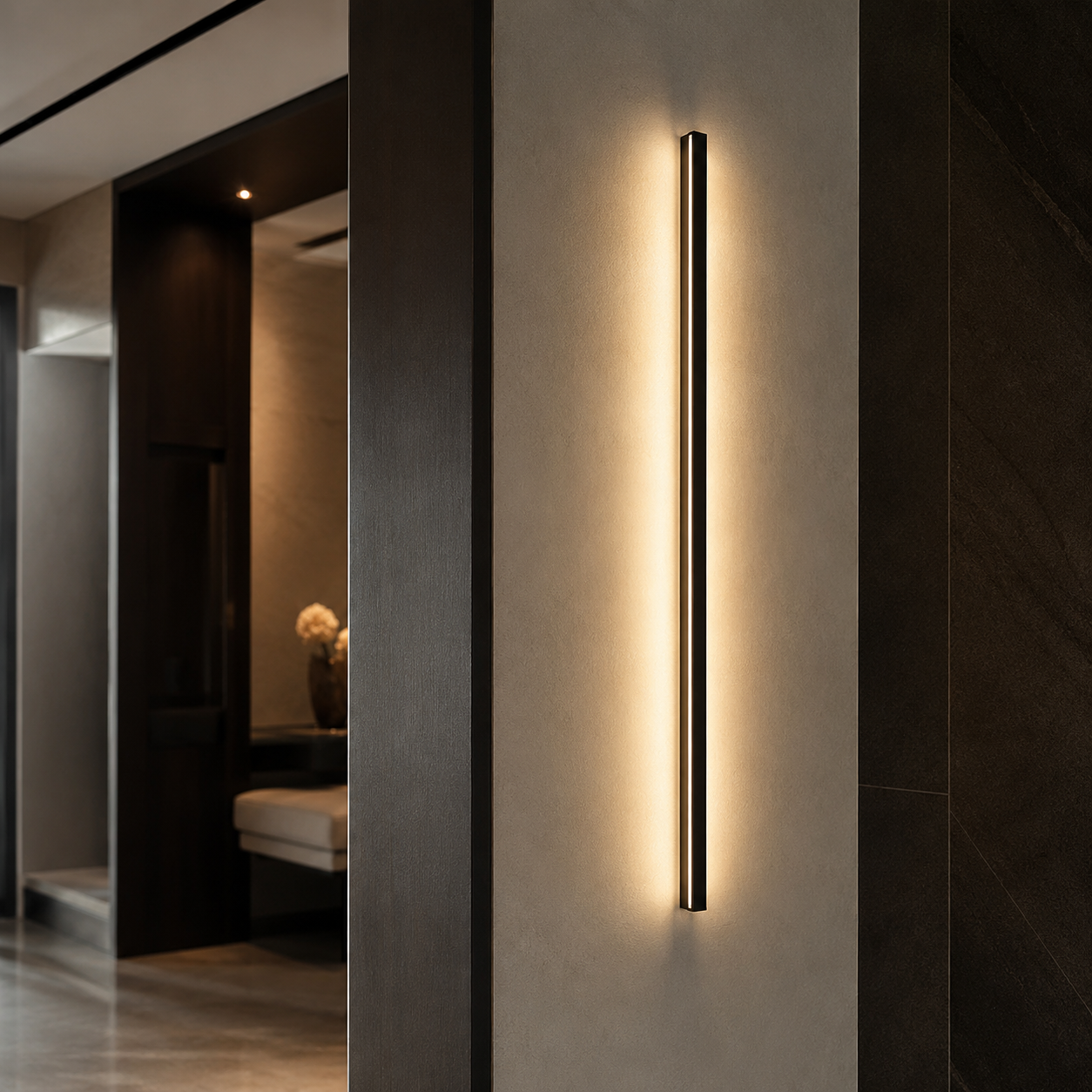 Minimal Light Bar – Nordic LED Wall Lamp in Aluminium