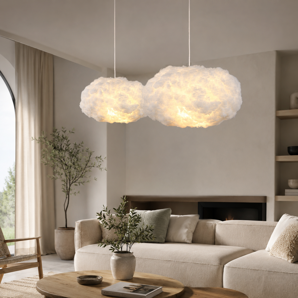 Cloud Ceiling Light – Fluffy Cloud Pendant Light for Nursery & Bedroom | 7 Sizes
