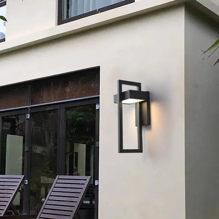 Marshall - Modern Black Outdoor Wall Light with Stainless Steel