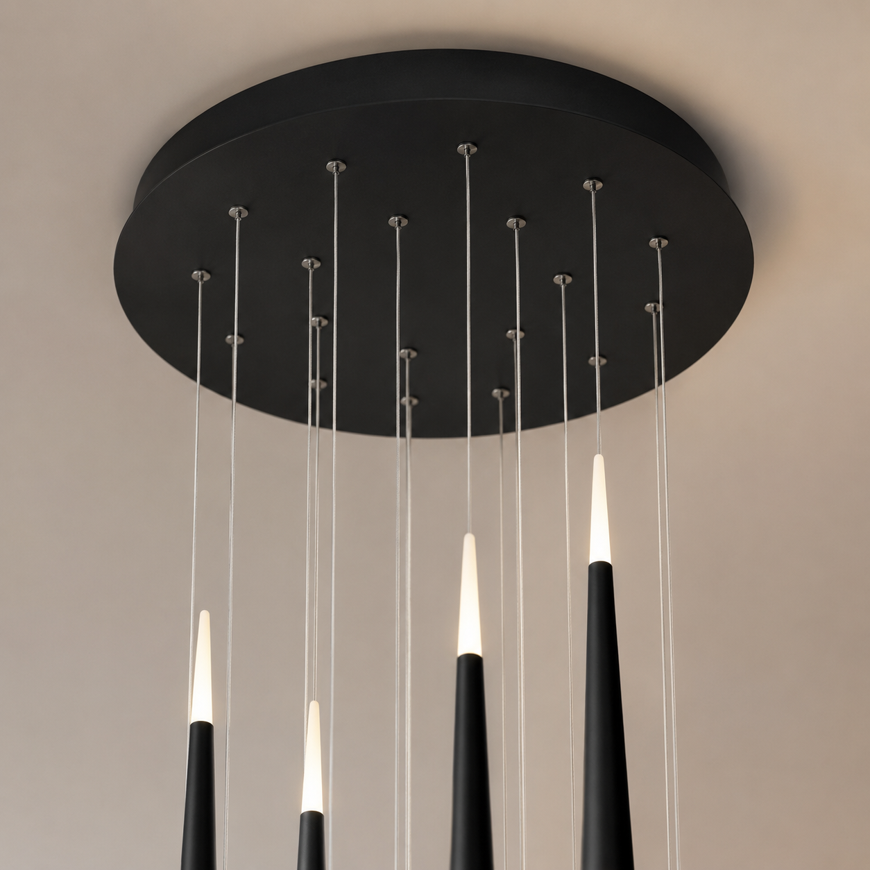 Midnight Noir Chandelier – Sophisticated LED Pendant Ceiling Light for Living Rooms, Offices & Restaurants