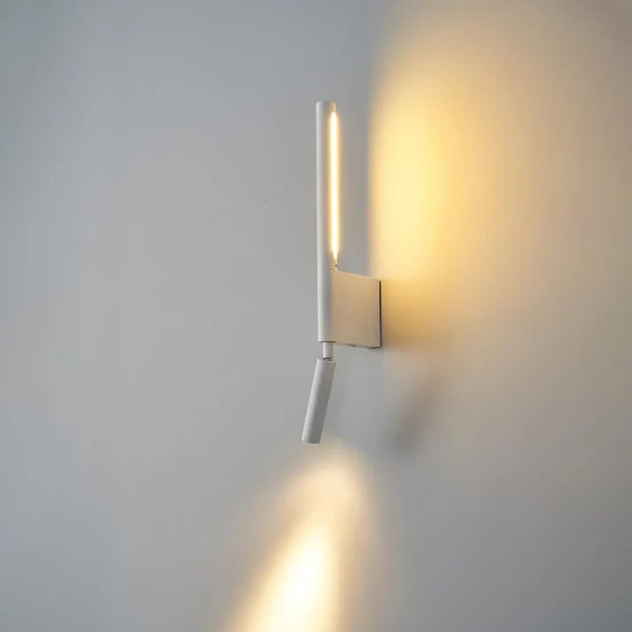 Bedside Reading Wall Light, Adjustable LED Sconce, Black or White