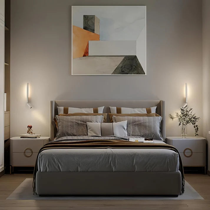 Bedside Reading Wall Light, Adjustable LED Sconce, Black or White