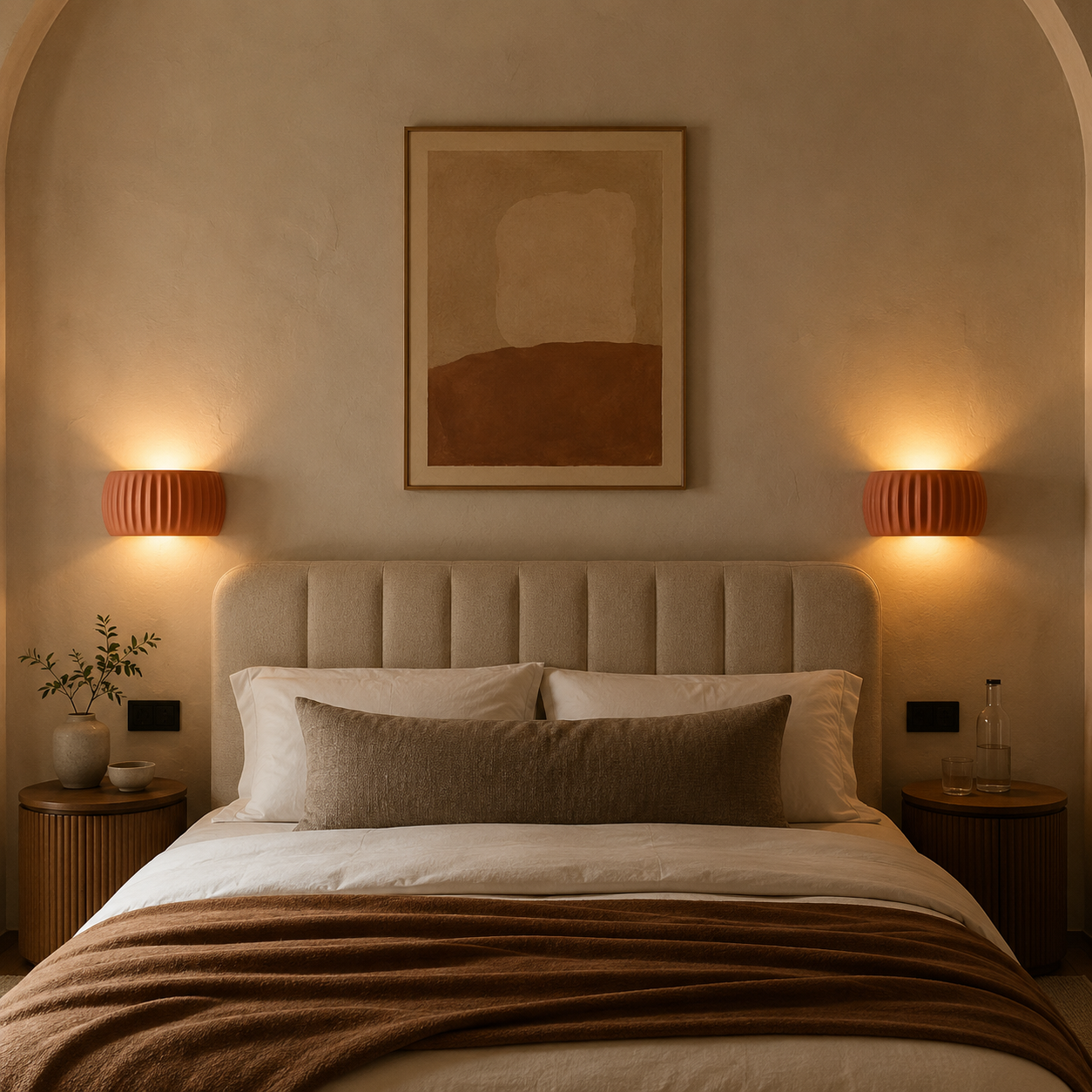 Pleated Resin Wall Light, Modern Wabi-Sabi Wall Sconce