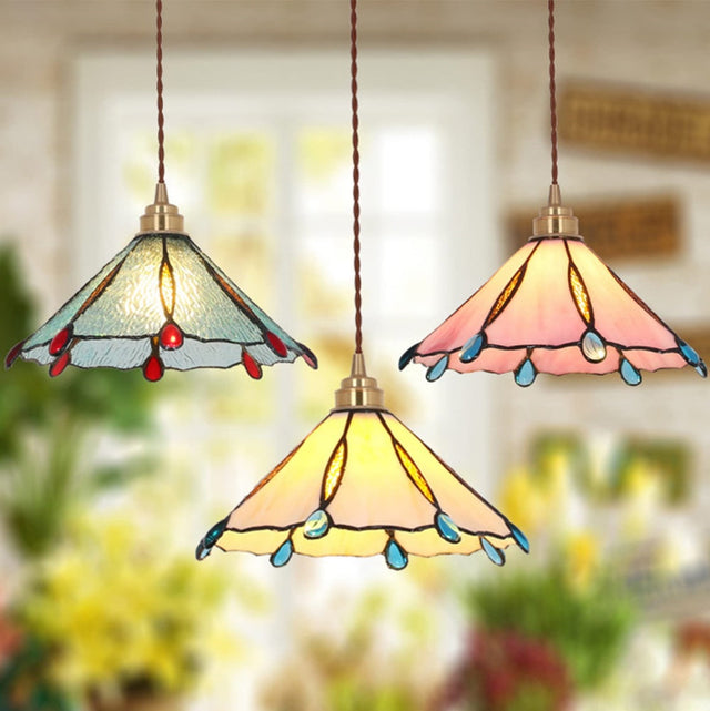 Retro Stained Glass Tiffany Pendant Light 3