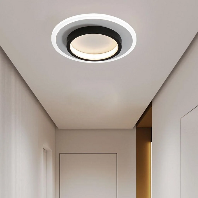 Round Metal Acrylic LED Hallway Ceiling Lights 3