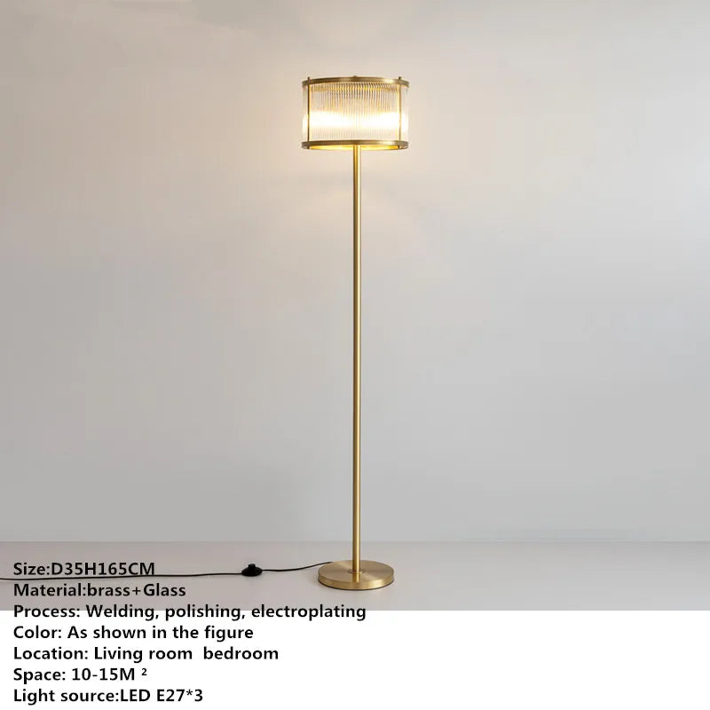 Oliver's Radiant Industrial Floor Lamp - Timeless Elegance E27