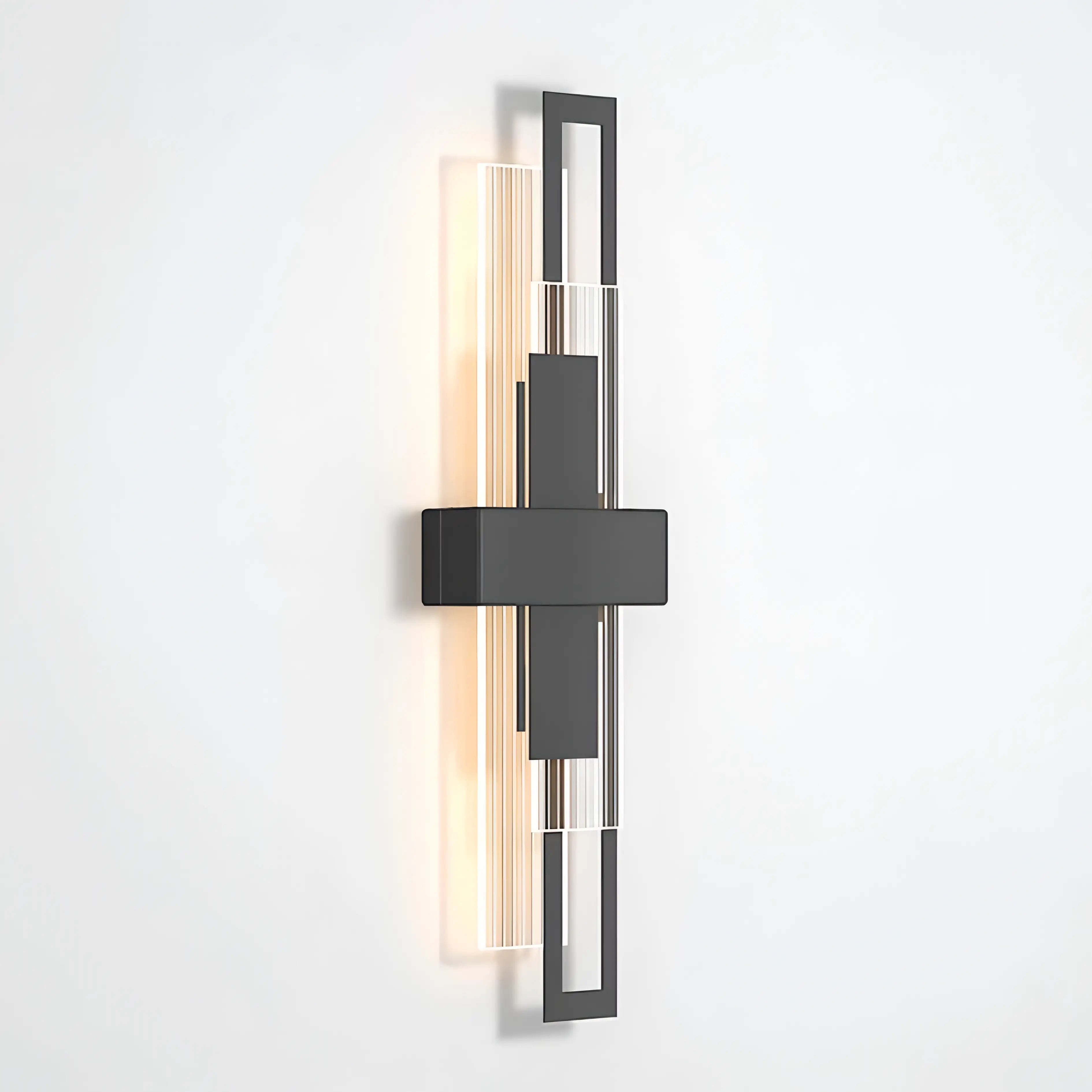 Hodgson - Black Rectangular LED Acrylic Outdoor Wall Light