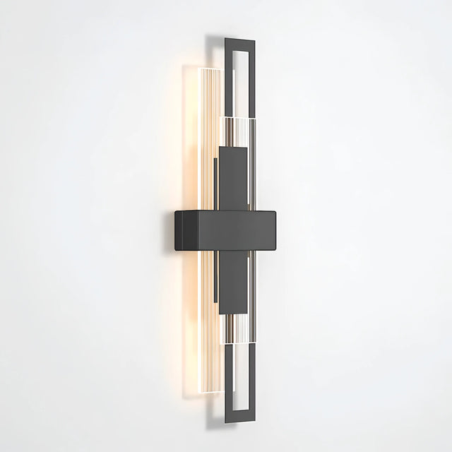 Hodgson - Black Rectangular LED Acrylic Outdoor Wall Light