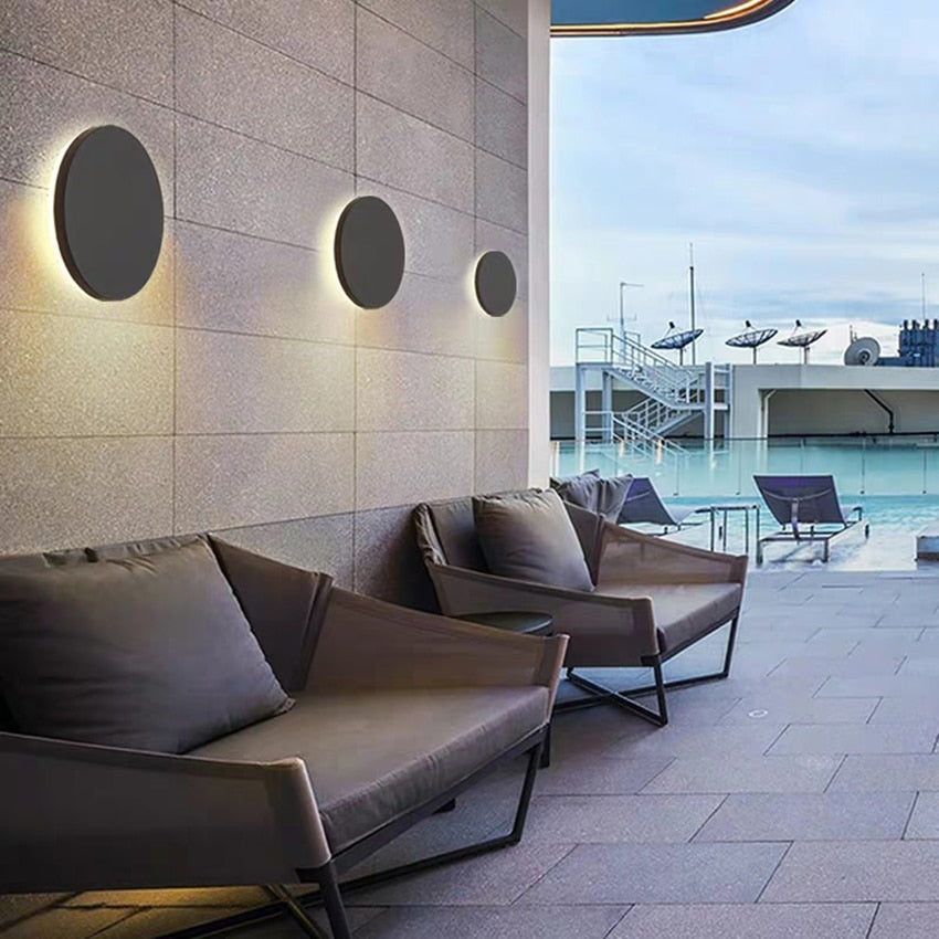 Almos - Outdoor Waterproof Round LED Wall Light  IP65