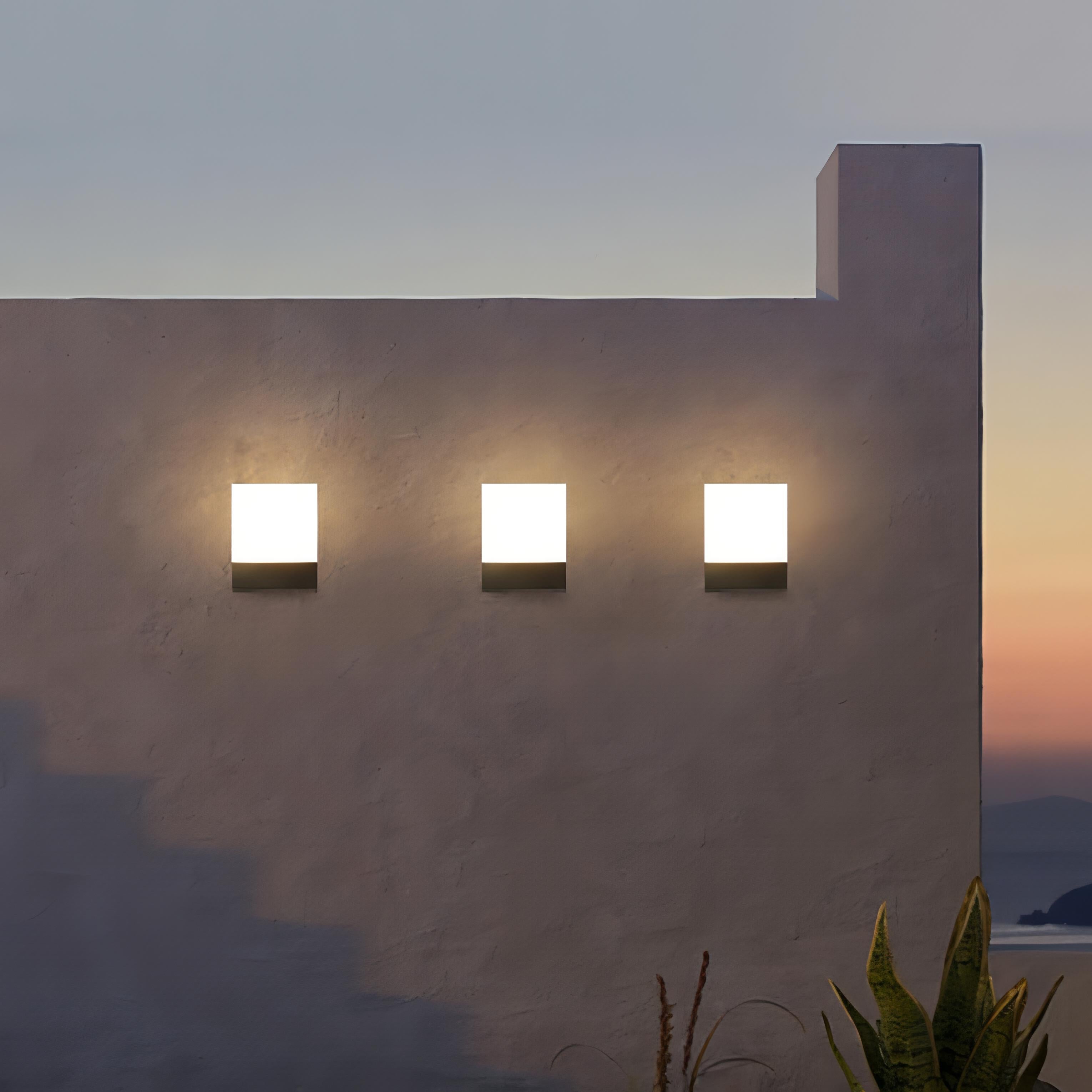 Square Led Box Light Rex - Modern Outdoor Square LED Light Box Wall Light 18W – Civaro